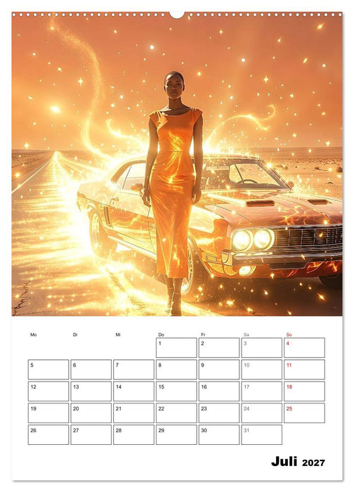 Leuchtende Träume der Rock'n'roll Ära (CALVENDO Premium Wandkalender 2027)