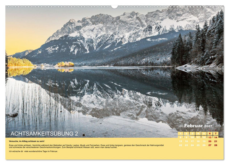 Achtsamkeit, 12 Übungen zu mehr Achtsamkeit. (CALVENDO Wandkalender 2027)