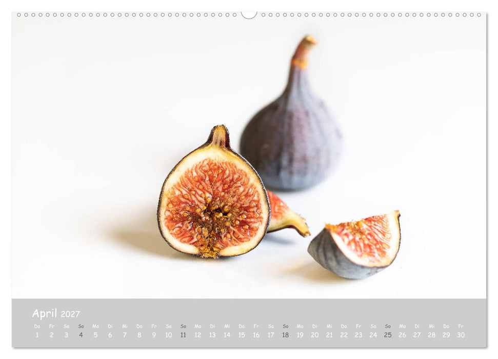 minimalist FOOD art Obst und Gemüse (CALVENDO Wandkalender 2027)