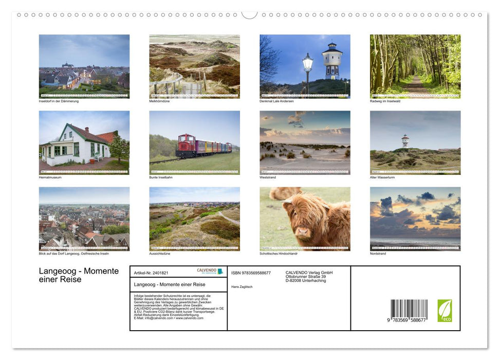 Langeoog - Momente einer Reise (CALVENDO Premium Wandkalender 2027)