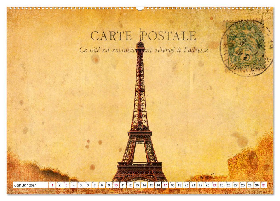 Geliebtes Paris - Ein Bilderbogen aus der Stadt der Liebe (CALVENDO Wandkalender 2027)