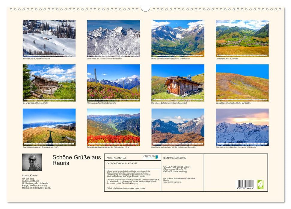 Schöne Grüße aus Rauris (CALVENDO Wandkalender 2027)