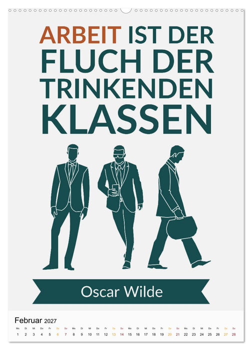 Dichter als Goethe - Der literarische Alkohol-Kalender (CALVENDO Wandkalender 2027)