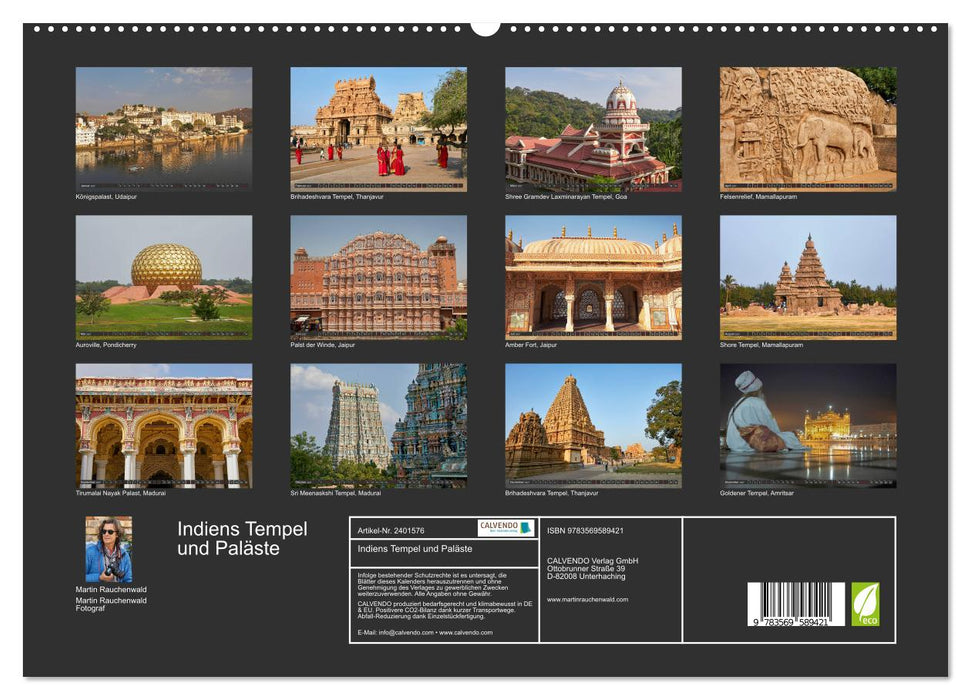 Indiens Tempel und Paläste (CALVENDO Premium Wandkalender 2027)