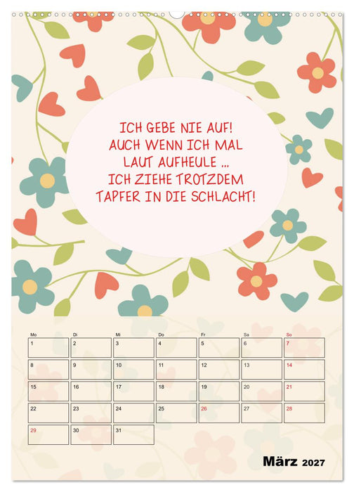 Königin über alles! Typokalender für starke Frauen (CALVENDO Wandkalender 2027)