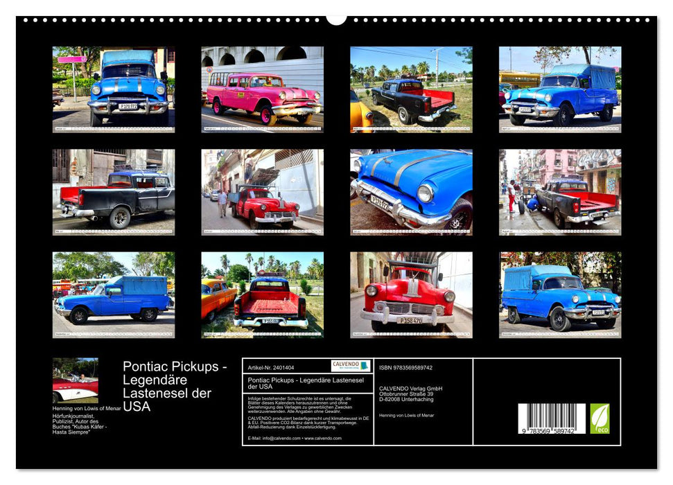 Pontiac Pickups - Legendäre Lastenesel der USA (CALVENDO Premium Wandkalender 2027)