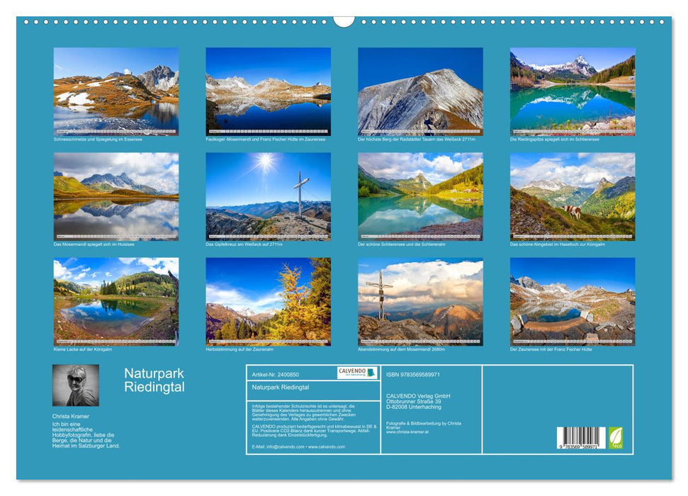 Naturpark Riedingtal (CALVENDO Wandkalender 2027)