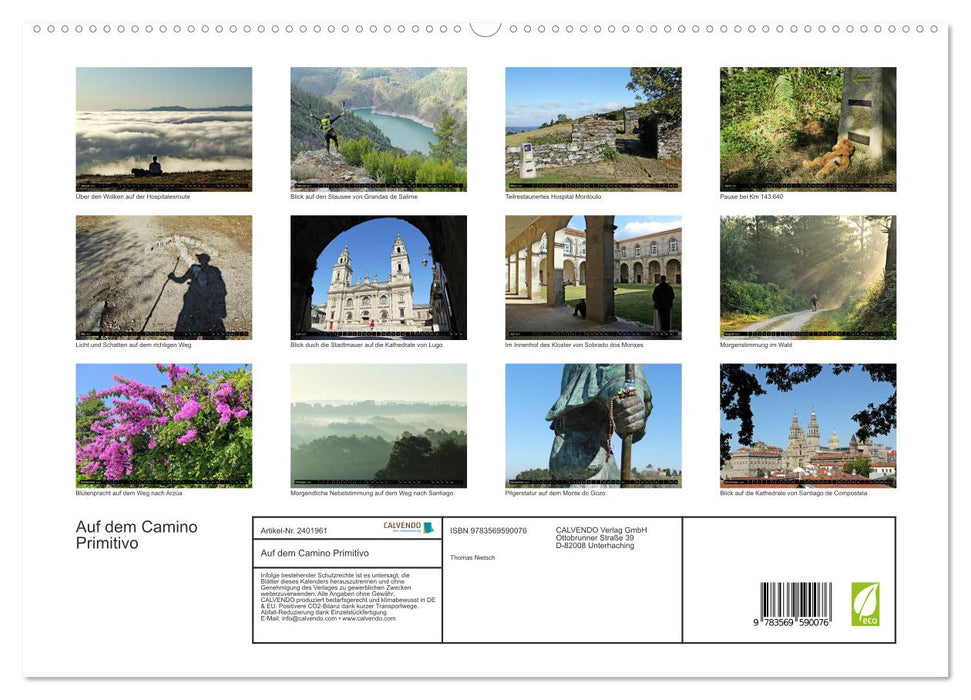 Auf dem Camino Primitivo (CALVENDO Premium Wandkalender 2027)
