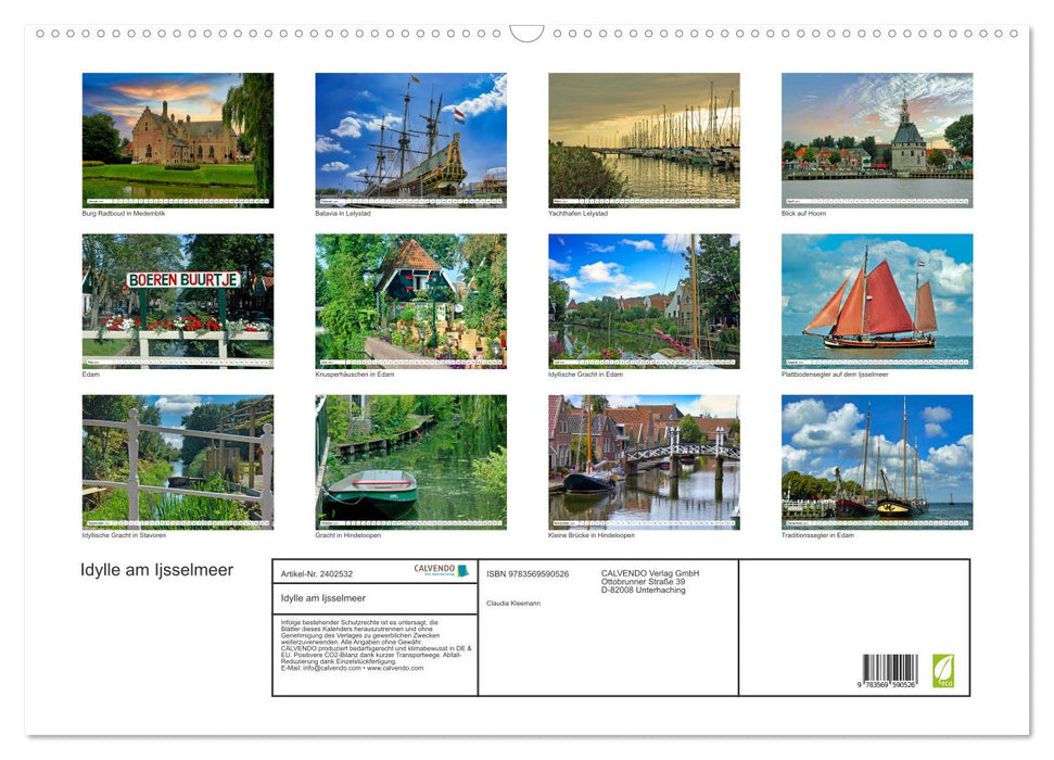 Idylle am Ijsselmeer (CALVENDO Wandkalender 2027)