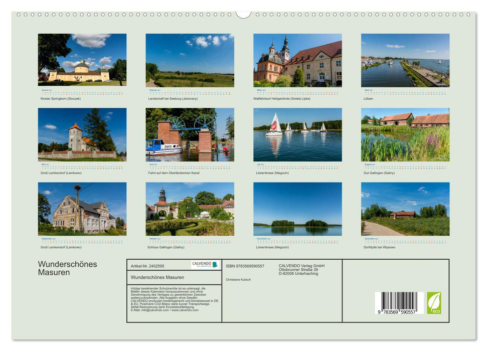 Wunderschönes Masuren (CALVENDO Premium Wandkalender 2027)