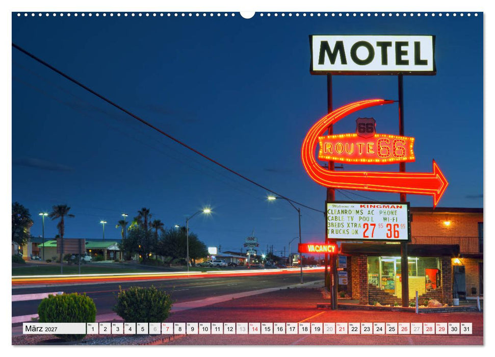 American Motels - Nostalgie mit Neon (CALVENDO Wandkalender 2027)