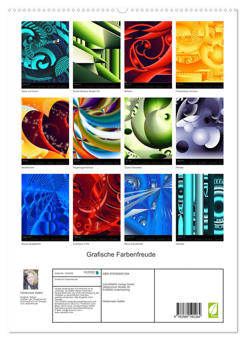 Grafische Farbenfreude (CALVENDO Premium Wandkalender 2027)