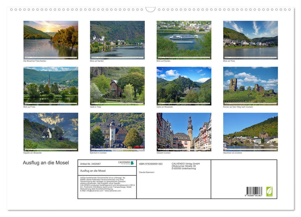 Ausflug an die Mosel (CALVENDO Wandkalender 2027)