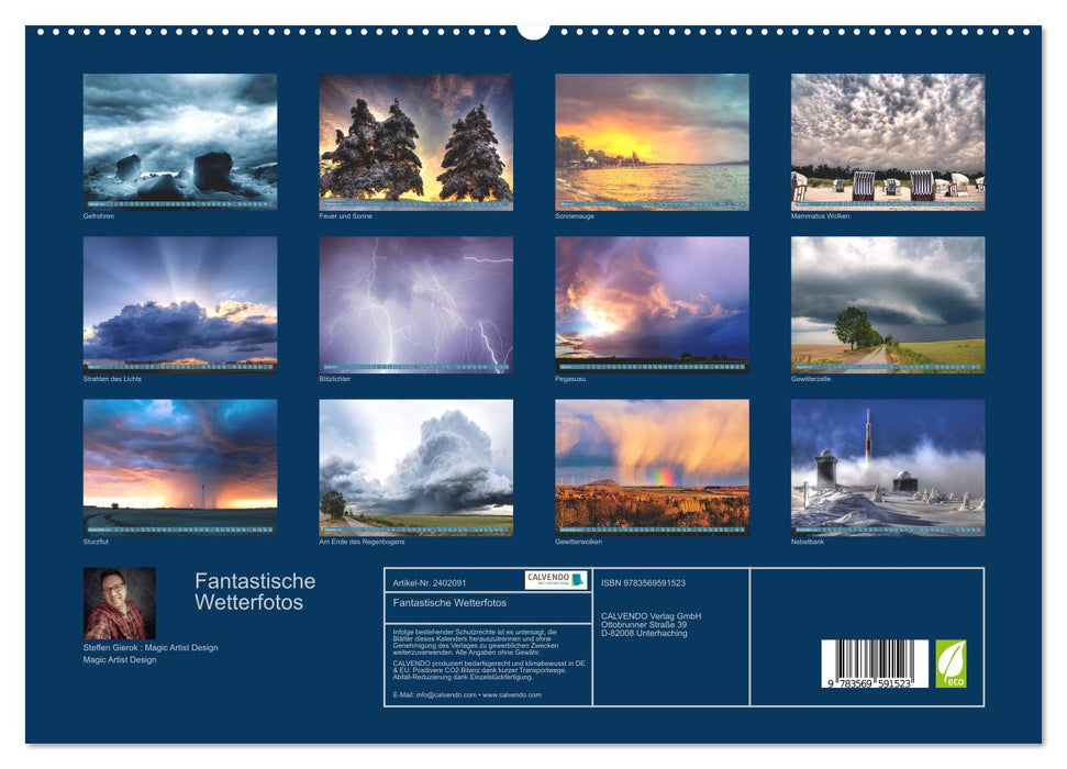 Fantastische Wetterfotos (CALVENDO Premium Wandkalender 2027)