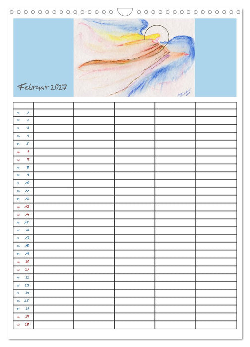Engelhafter Familienplaner (CALVENDO Wandkalender 2027)