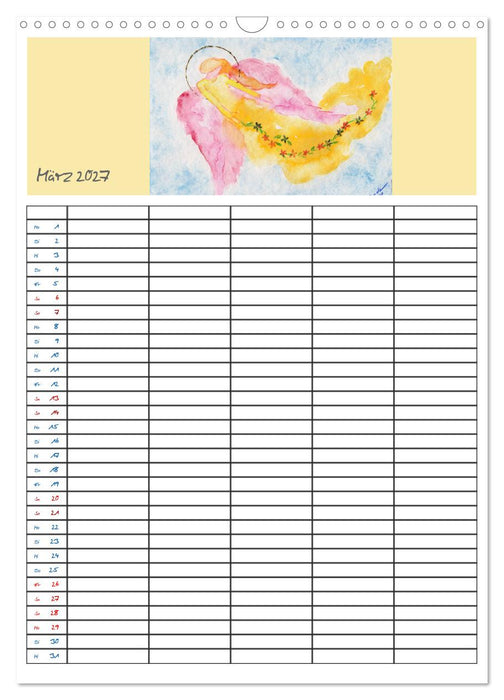Engelhafter Familienplaner (CALVENDO Wandkalender 2027)