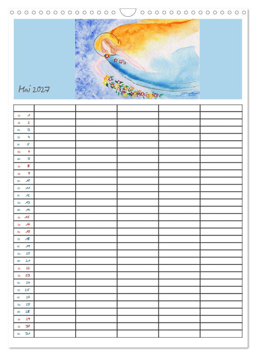 Engelhafter Familienplaner (CALVENDO Wandkalender 2027)