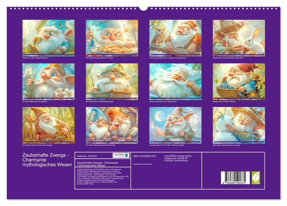 Zauberhafte Zwerge - Charmante mythologisches Wesen (CALVENDO Premium Wandkalender 2027)