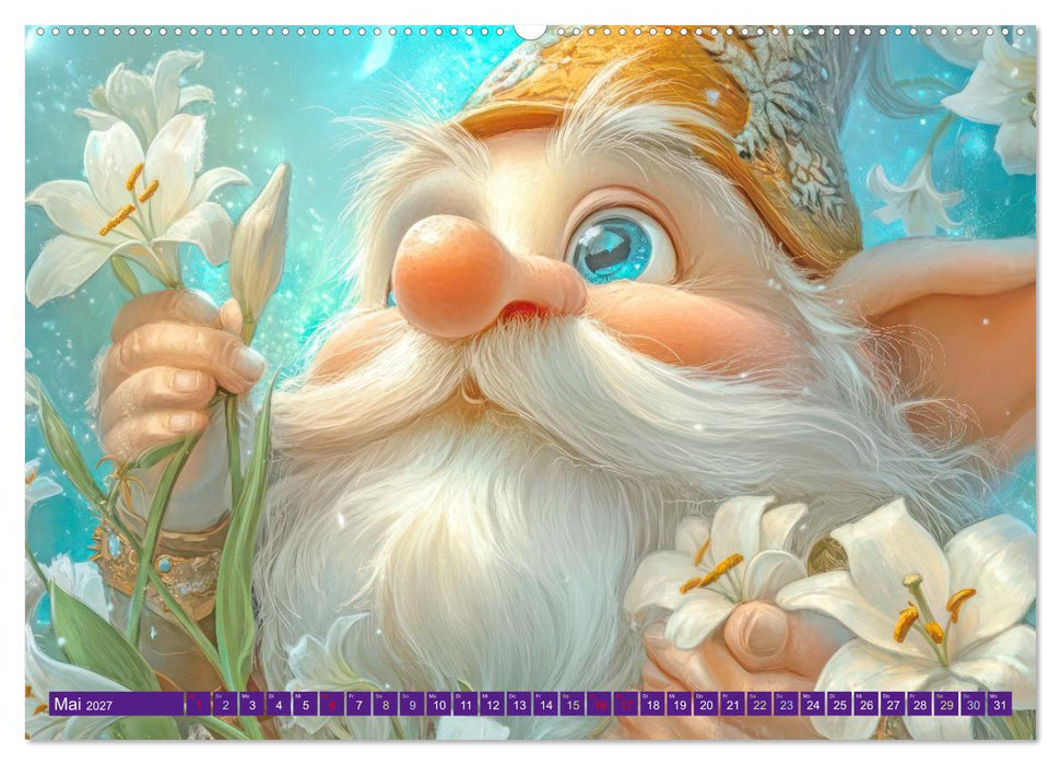 Zauberhafte Zwerge - Charmante mythologisches Wesen (CALVENDO Premium Wandkalender 2027)