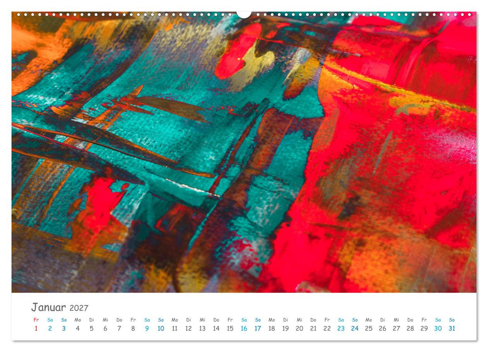 Colorpop - Joyful, abstract. multicolored (CALVENDO Wandkalender 2027)