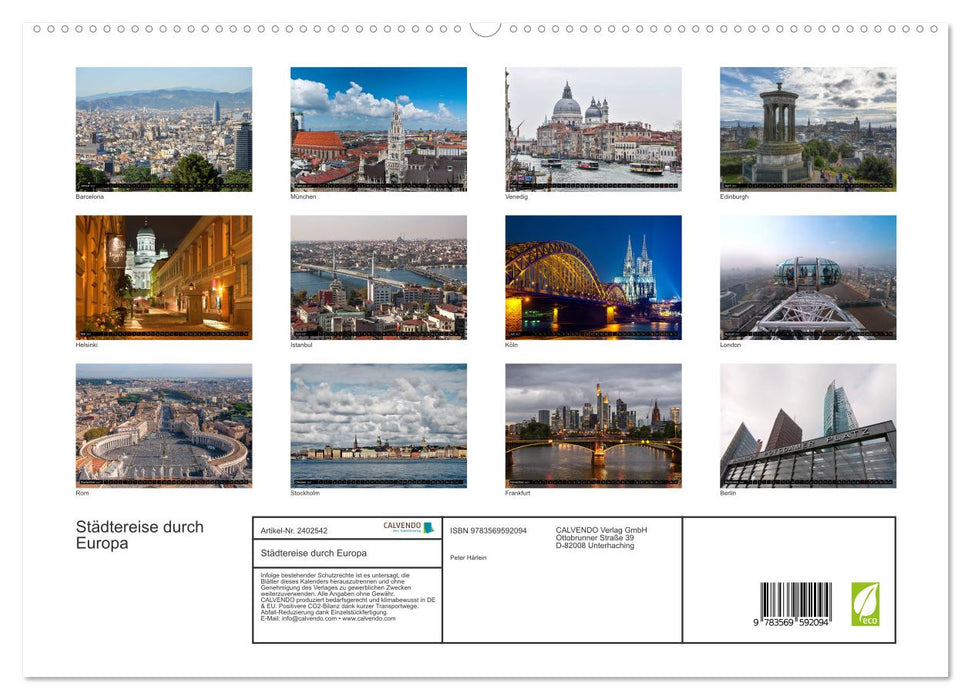 Städtereise durch Europa (CALVENDO Premium Wandkalender 2027)