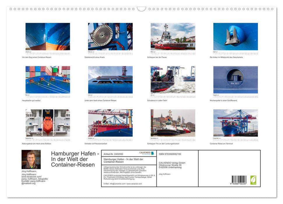 Hamburger Hafen - In der Welt der Container-Riesen (CALVENDO Wandkalender 2027)