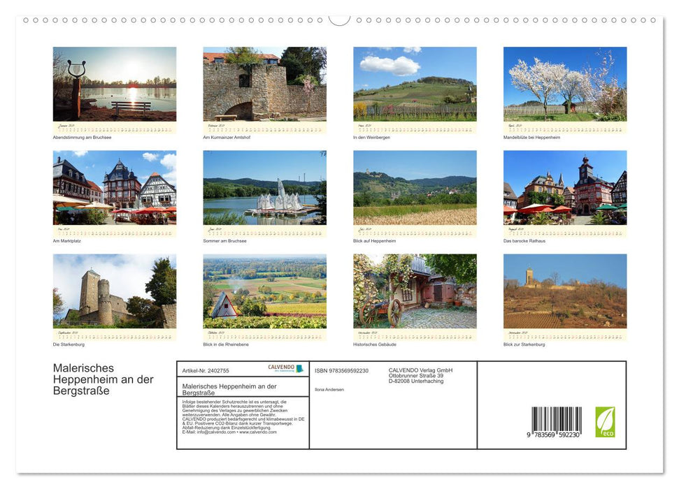 Malerisches Heppenheim an der Bergstraße (CALVENDO Premium Wandkalender 2027)