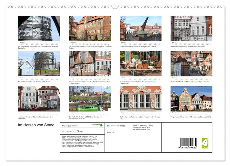 Im Herzen von Stade (CALVENDO Premium Wandkalender 2027)