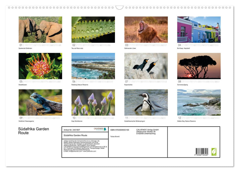Südafrika Garden Route (CALVENDO Wandkalender 2027)