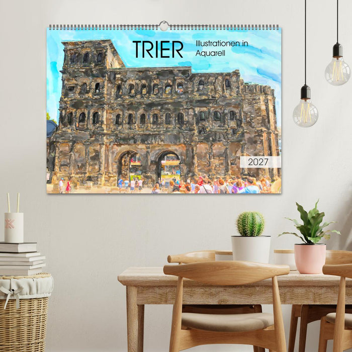 Trier - Illustrationen in Aquarell (CALVENDO Wandkalender 2027)