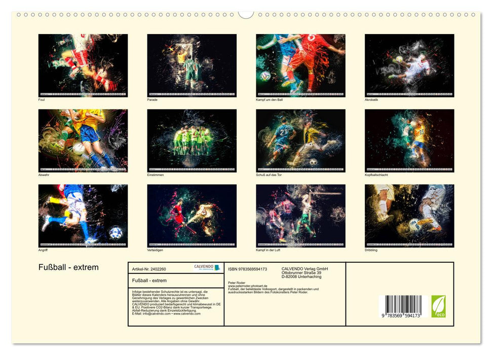 Fußball - extrem (CALVENDO Premium Wandkalender 2027)