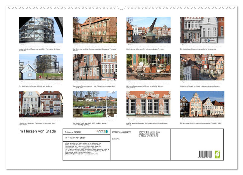 Im Herzen von Stade (CALVENDO Wandkalender 2027)