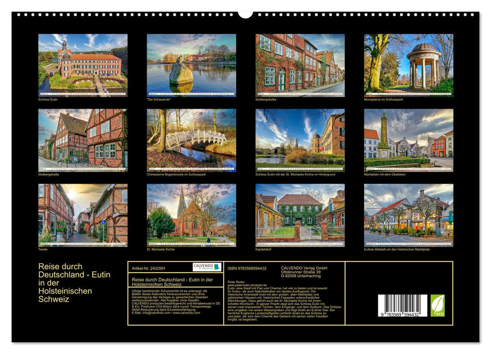 Reise durch Deutschland - Eutin in der Holsteinischen Schweiz (CALVENDO Premium Wandkalender 2027)