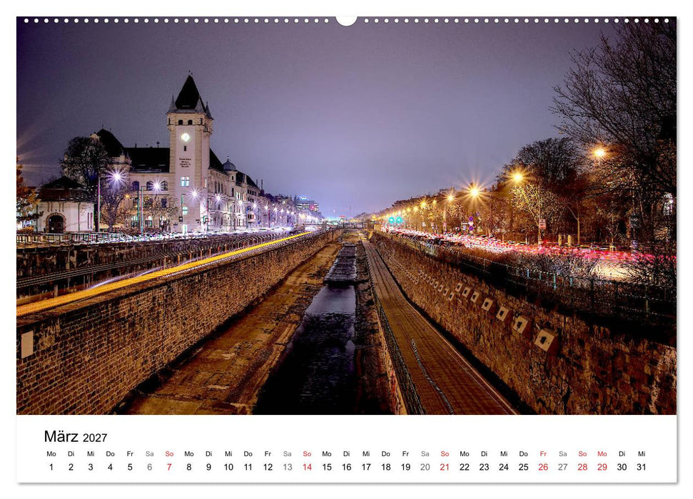 Wien nach Sonnenuntergang (CALVENDO Premium Wandkalender 2027)