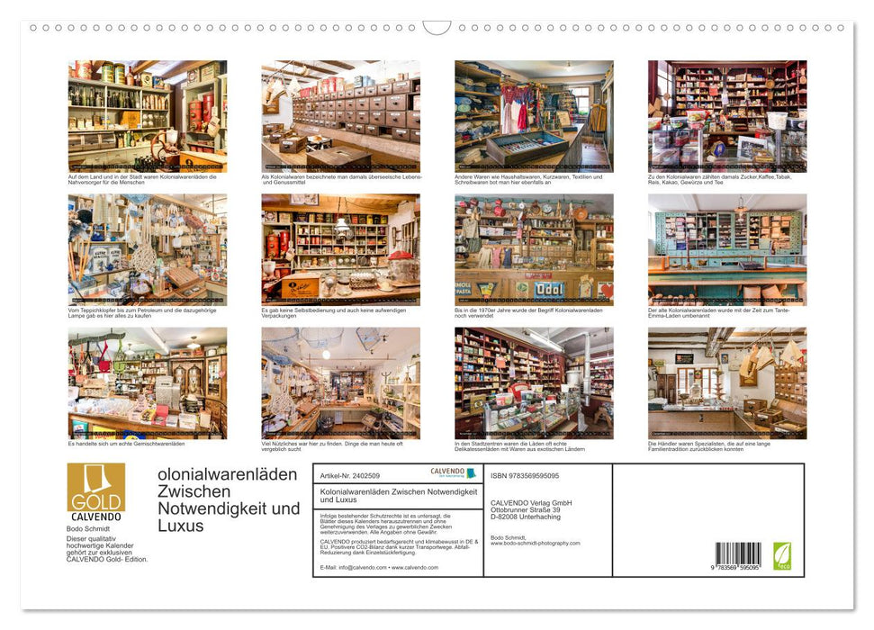 Kolonialwarenläden Zwischen Notwendigkeit und Luxus (CALVENDO Wandkalender 2027)