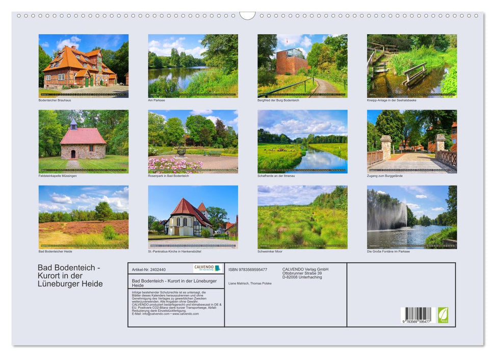 Bad Bodenteich - Kurort in der Lüneburger Heide (CALVENDO Wandkalender 2027)