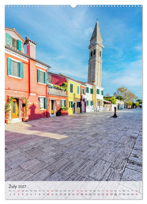 Venice and Burano, Between canals and vibrant facades (CALVENDO Premium-Calendar 2027)