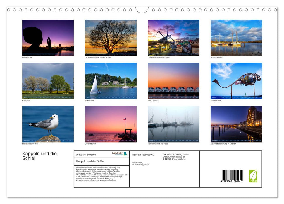 Kappeln und die Schlei (CALVENDO Wandkalender 2027)
