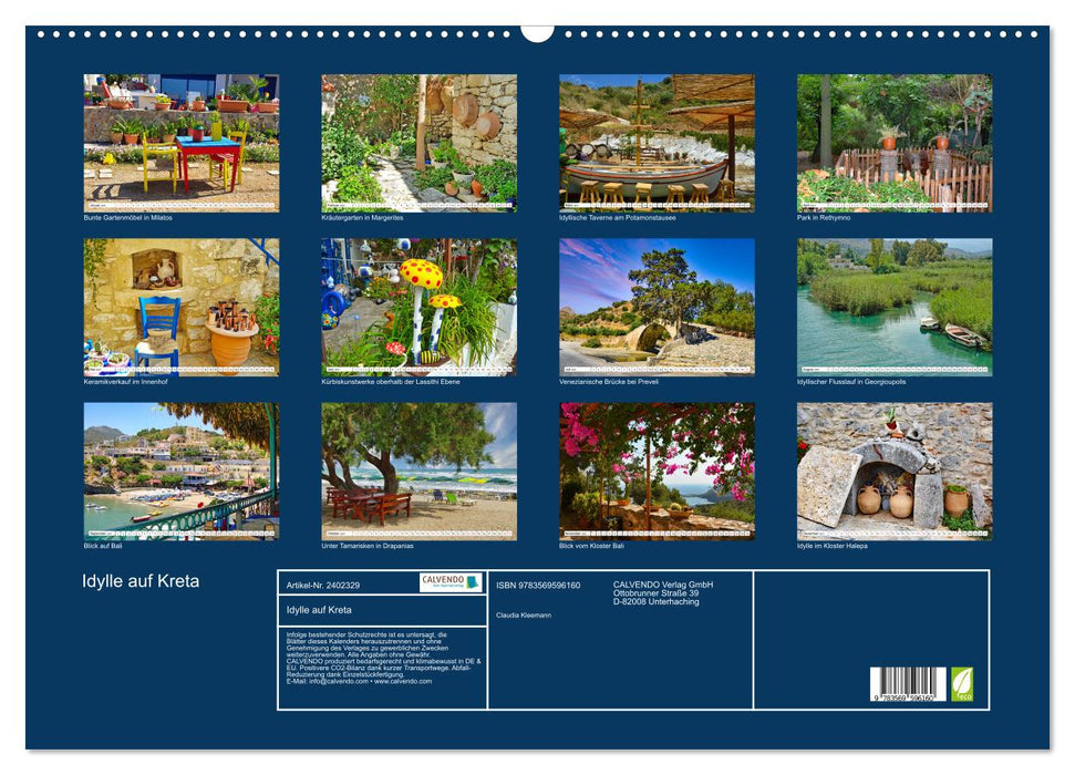 Idylle auf Kreta (CALVENDO Wandkalender 2027)