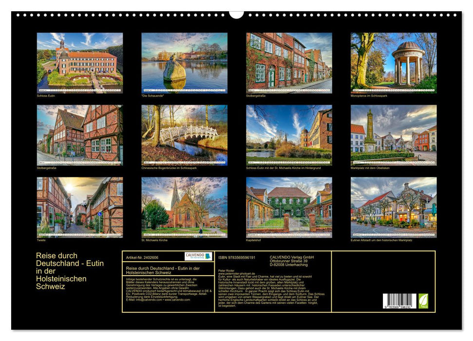 Reise durch Deutschland - Eutin in der Holsteinischen Schweiz (CALVENDO Wandkalender 2027)