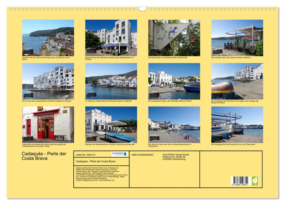Cadaqués - Perle der Costa Brava (CALVENDO Wandkalender 2027)