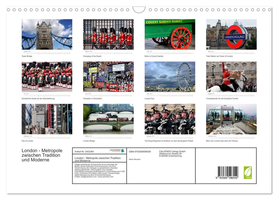 London - Metropole zwischen Tradition und Moderne (CALVENDO Wandkalender 2027)