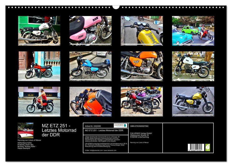 MZ ETZ 251 - Letztes Motorrad der DDR (CALVENDO Wandkalender 2027)