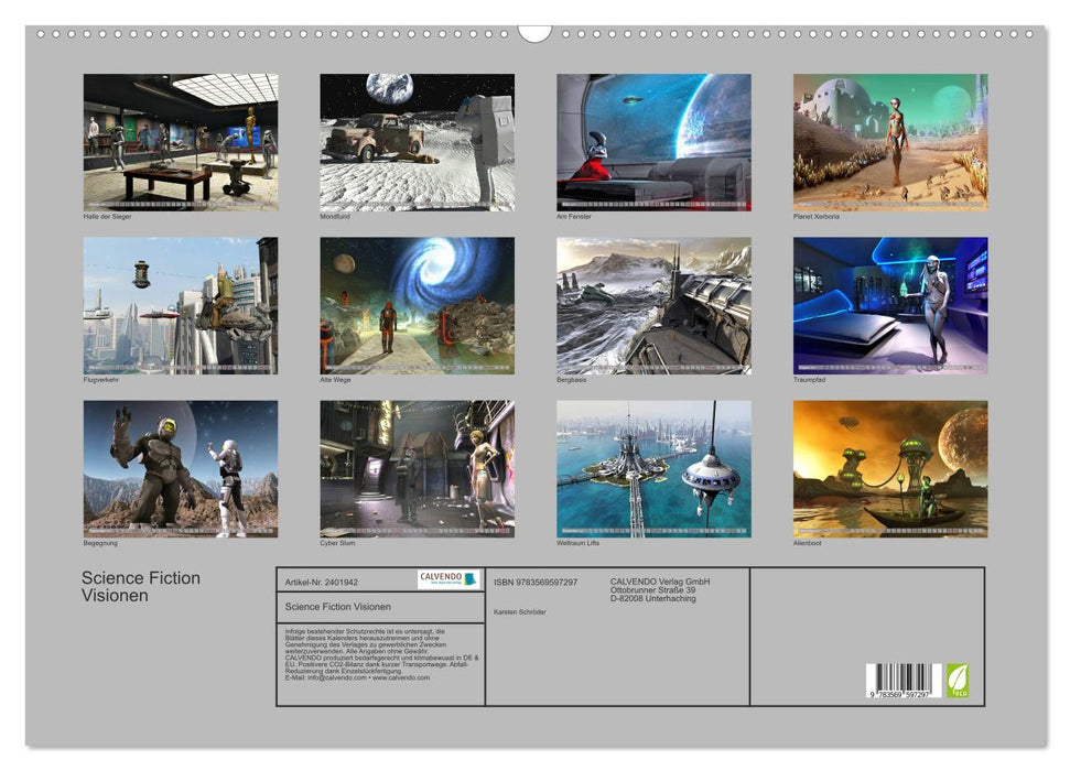 Science Fiction Visionen (CALVENDO Wandkalender 2027)