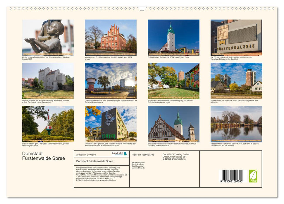 Domstadt Fürstenwalde Spree (CALVENDO Premium Wandkalender 2027)