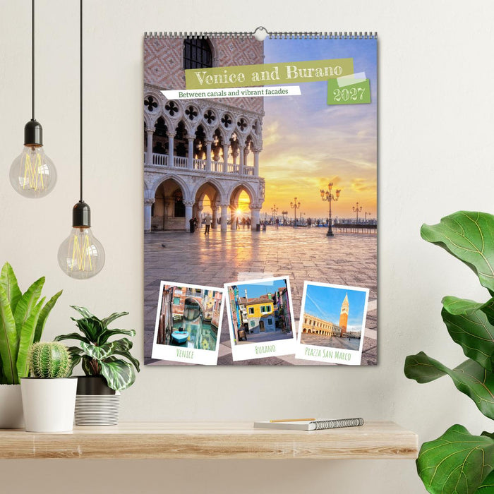 Venice and Burano, Between canals and vibrant facades (CALVENDO Monthly Calendar 2027)