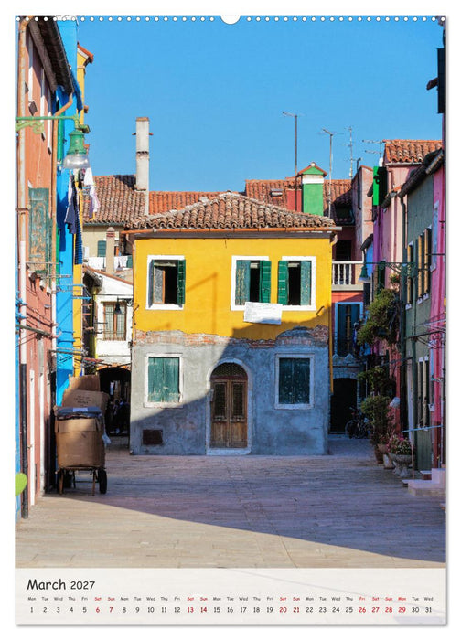 Venice and Burano, Between canals and vibrant facades (CALVENDO Monthly Calendar 2027)