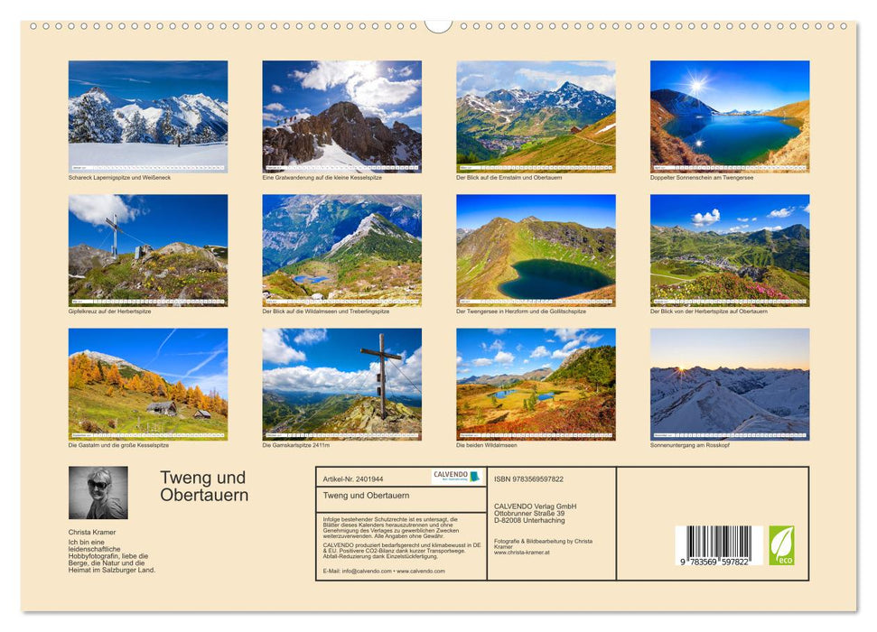 Tweng und Obertauern (CALVENDO Premium Wandkalender 2027)