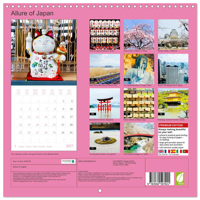 Allure of Japan (CALVENDO Monthly Calendar 2027)