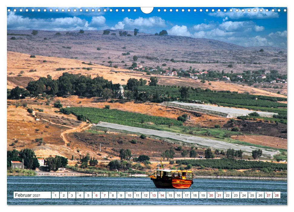 Biblische Orte in Israel mit Bibelstellen (CALVENDO Wandkalender 2027)